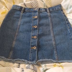 Forever 21 Buttoned Jean Skirt